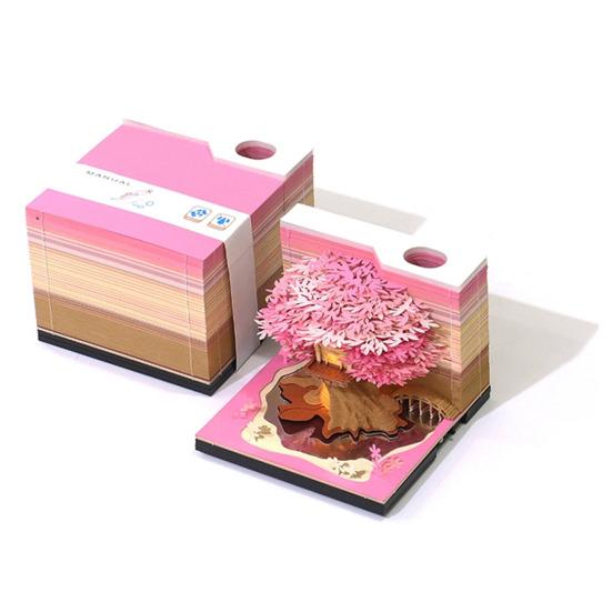 3D Tree House блокнот бумажная скульптура модель гладкий письменный стол календарь семейный блокнот для заметок с