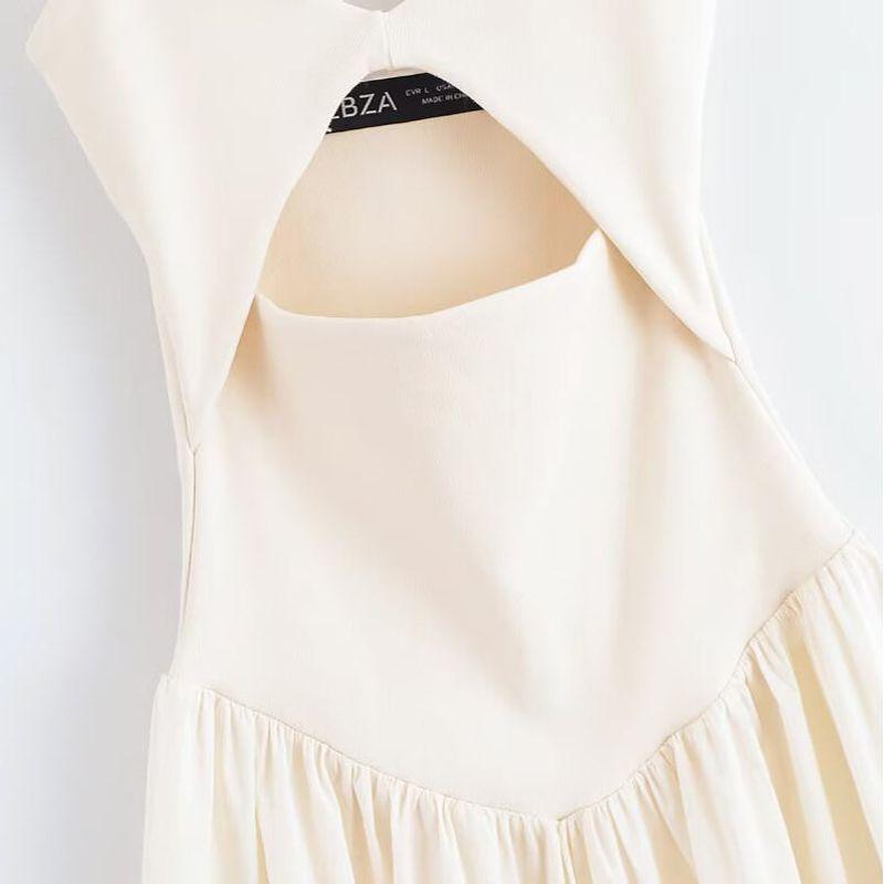 Kaslead New Women Clothes Western Style Fashion Simple Opening Design Sling Dress 4174206