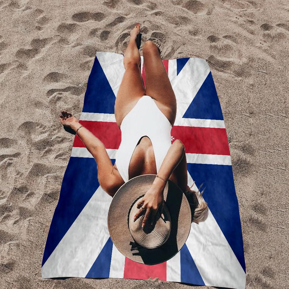 UK England Flag Big Microfiber Beach Towels Quick Dry Towel Sand Beach Towels Pool Towel for Travel Swim Pool Yoga