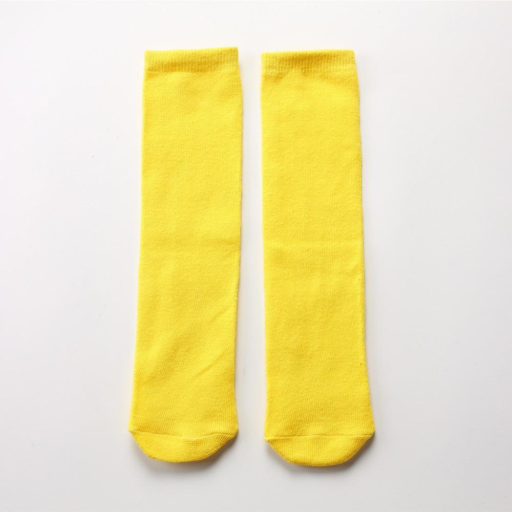 New Kids Cotton Breathable Stockings Candy Color Children Middle Tube Knee High Socks Girls Students Socks Free Size 30cm