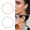 Big Circle Gorgeous Wedding Engagement Drop Dangle Stud Crystal Round Shape Round Hoop Earrings