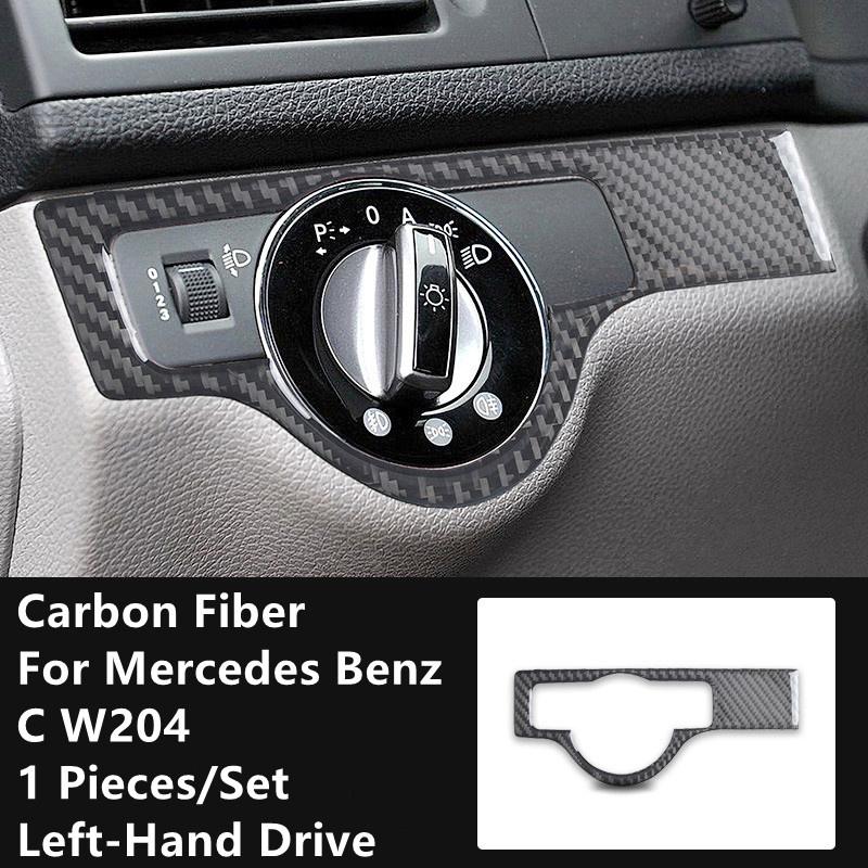 Углеродное волокно, модификация салона автомобиля, накладка, полоски, декоративные наклейки для Mercedes Benz C W204, внутренняя отделка автомобиля
