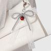 Elegant Beaded Bows Keychain Bag Charm With Ribbon Detailing For Women Retro Y2K Style Accessory