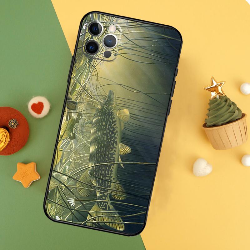 Чехол для телефона с изображением рыбы Щука для iPhone 17 17Air 16 15 14 13 11 12 Pro Max 12 13 Mini 16E Ударопрочный чехол