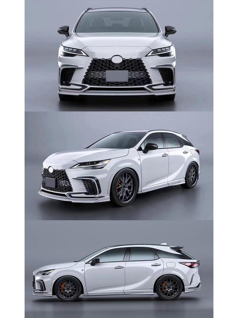 Комплект карбонового обвеса для Lexus RX350/500 (Передний сплиттер, Расширители арок, Задний диффузор, Пороги, Спойлер на крышку багажника, 2023-2025)