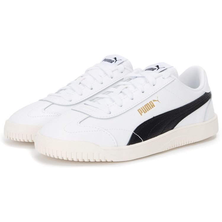 Puma Club 5V5 Low Top Sneakers Unisex Sneakers White Black Gold 389406-03