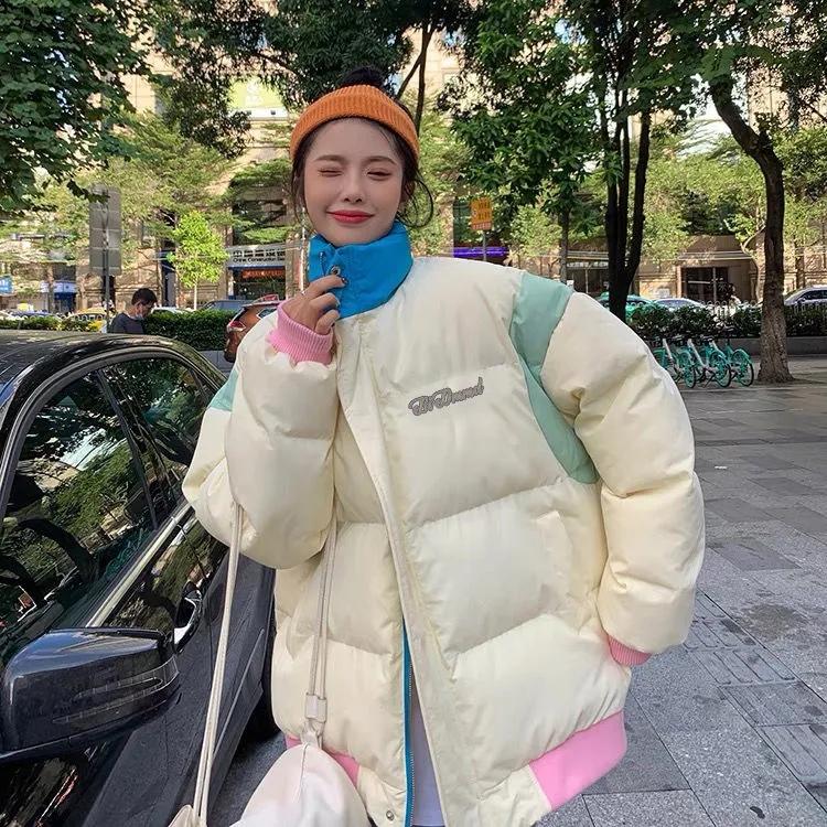 Осенне-зимняя уличная одежда, толстые женские куртки с хлопковой подкладкой, лоскутные парки, верхняя одежда