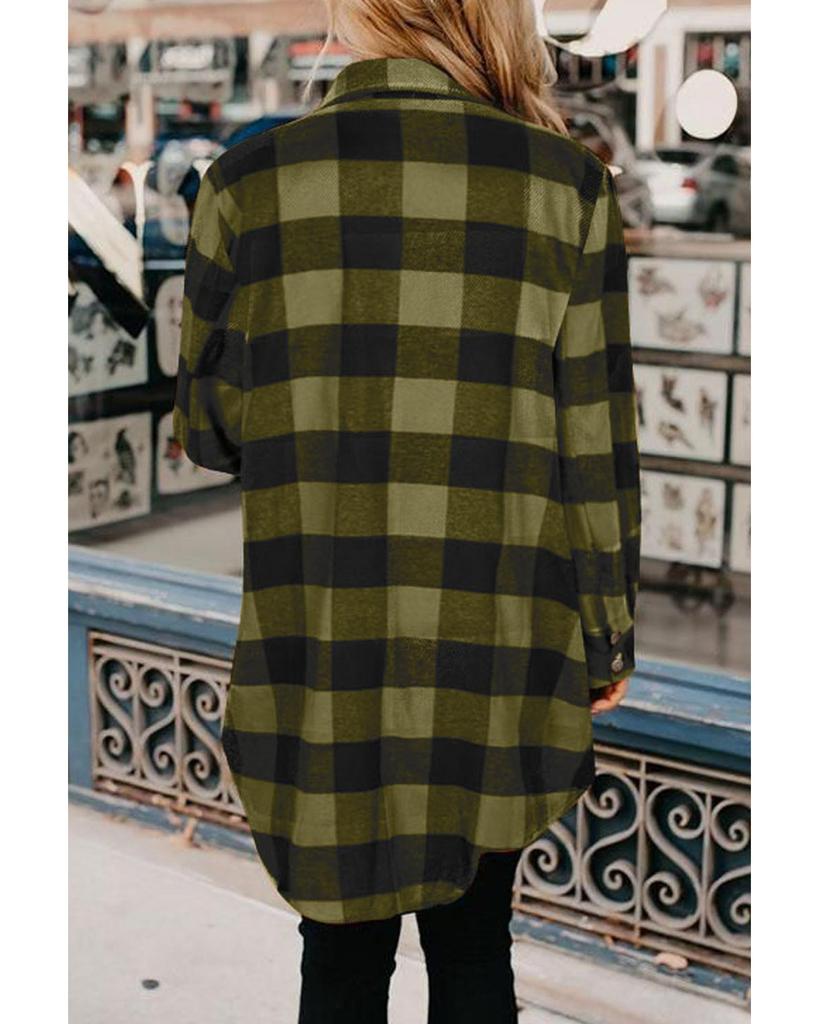 Azura Exchange Клетчатое пальто-рубашка