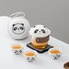 DH Portable Ceramic Panda Travel Tea Set