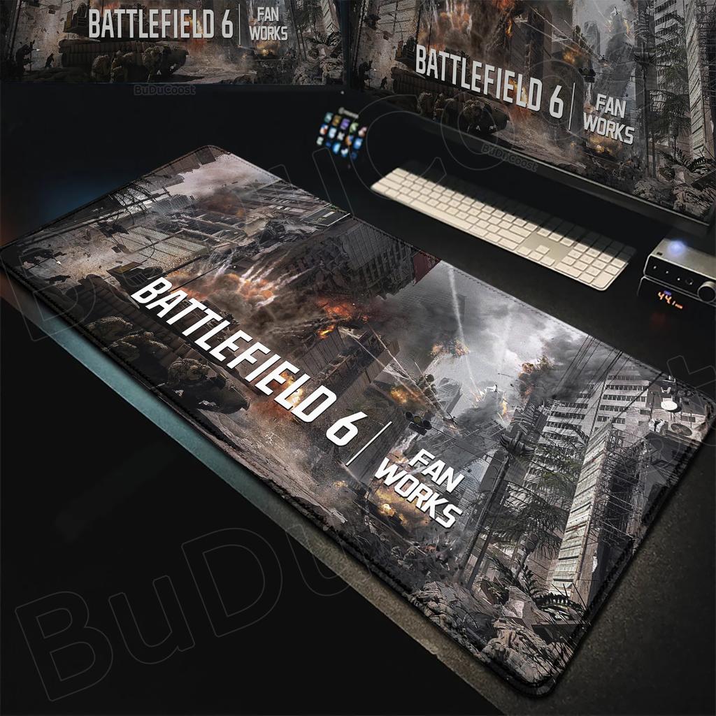 Новые крутые игровые обои Battlefield 6 Коврик для мыши Настольный коврик Большой Нескользящий Нескользящая Клавиатура Эргономичный Офисный Резиновый ПК Домашний Индивидуальный