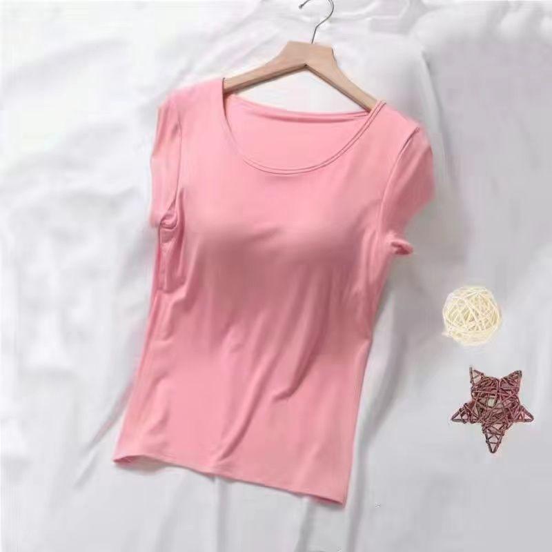 Women's Solid Color Chest Pad Cup One Women's Tank Top Underwear Plus Size