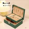 Элегантная многоуровневая шкатулка для украшений из ПУ-кожи с замком для серег, ожерелий и других изделий