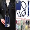 Crossbody Lanyard Strap Acrylic Chain Silicone Case For iPhone 16 15 14 13 12 11 Pro X XR Max 7 8 Plus Samsung S24 23 S22 S21 Ultra Plus A54 A14 A53