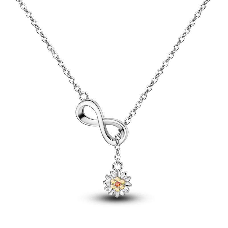 S925 Necklace For Women Silver Blue Crystal Shell Pearl Pendant Necklace Fine Anniversary Birthday All-match Jewelry Gifts