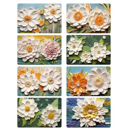 Коврик для пола 3D визуальный эффект цветочный узор нескользящая основа ковер гостиная спальня прихожая