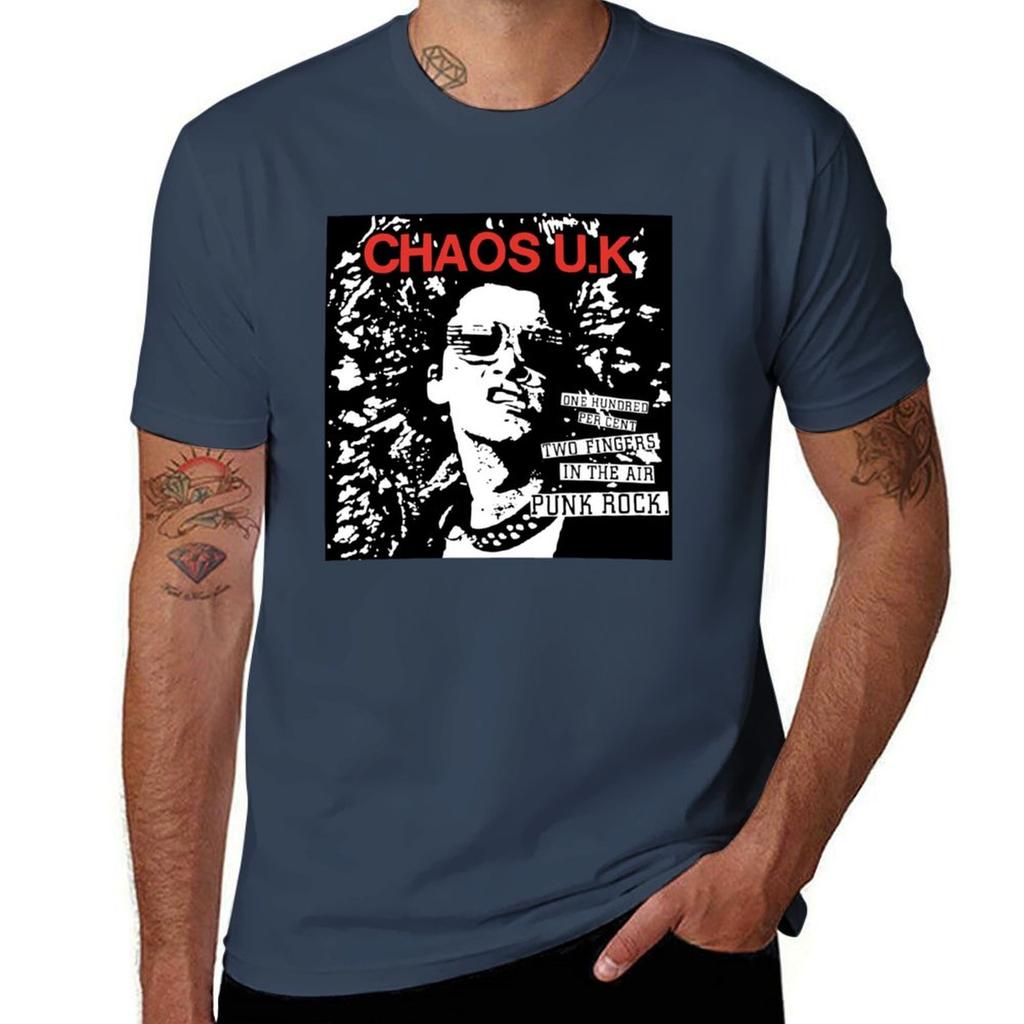 Chaos UK One Hundred Percent T-Shirt Man T Shirt Graphic Cotton T Shirts High Quality T-Shirt