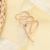 Lapel Simple Pin Scarf Buckle Fashion Flower Brooch Alloy Hollow