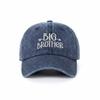 Washed Cotton Siblings Baseball Hats Adjustable Embroidery Baseball Cap  Gifts
