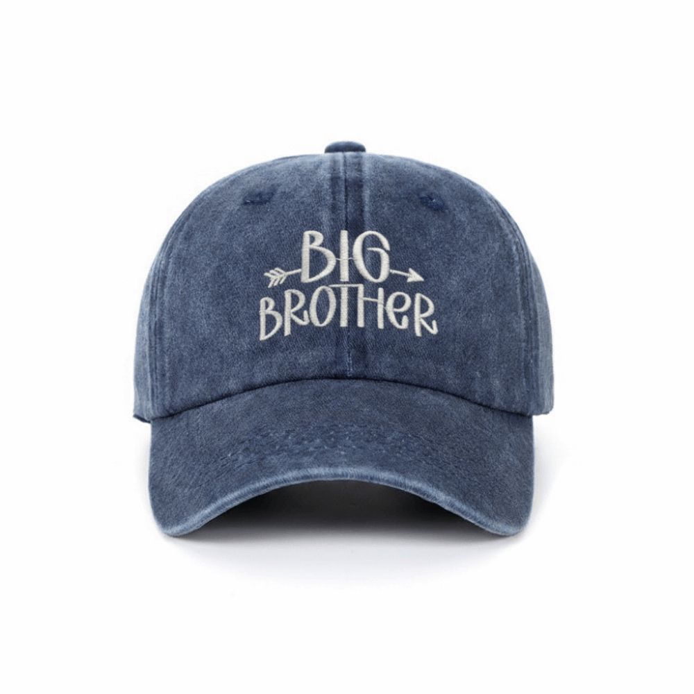 Washed Cotton Siblings Baseball Hats Adjustable Embroidery Baseball Cap  Gifts