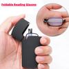 Mini Portable Folding Reading Glasses with Case Women  Foldable Presbyopic Glasses Full Frame Metal Black +1.5 +2.0 +2.5