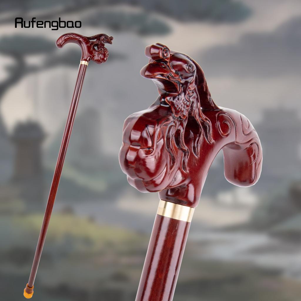 Коричневый Феникс Деревянная Односуставная Модная Трость Декоративная Косплей Палка Хэллоуин Булава Костыль Жезл Посох 97см