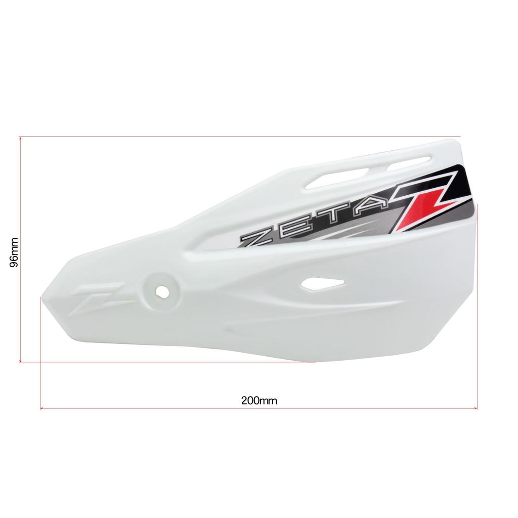 ZETA RACING X2 Protectors for Armor Hand Compact Protects Against and for ED Forest and Dirtfreak (White) Guards, Design, Mud, Rocks, Branches,