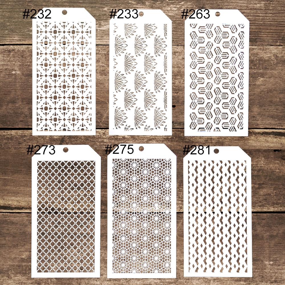 6 шт. 12*24 см бесшовный трафарет для скрапбукинга живопись альбом изготовление бумажных карточек ремесло декоративное тиснение шаблон