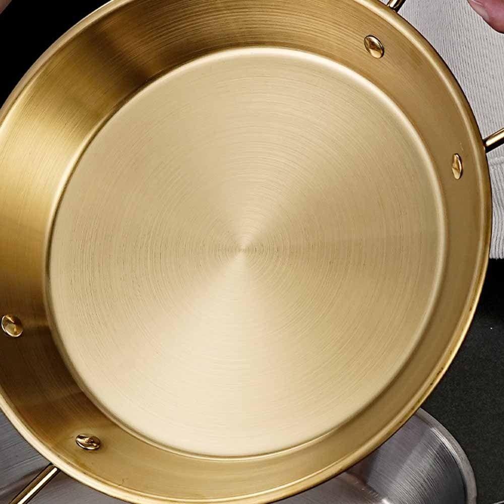 18/20/22/24cm Seafood Plate Nonstick Surface Dual Loop Handle Frying Pan Uniform Heat Transfer Flat Bottom Food Tray