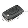 Складной чехол для ключей с 2 ​​кнопками, пустой корпус для Peugeot 207 (CE0536+HU83)