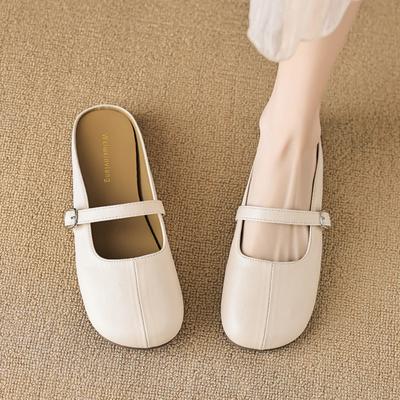 Weiwei Girl 520-3 Шлепанцы с закрытым носком Женские Летние Туфли для Ленивых Фея Ветер Мягкая Подошва Сандалии Большой Размер Женская Обувь