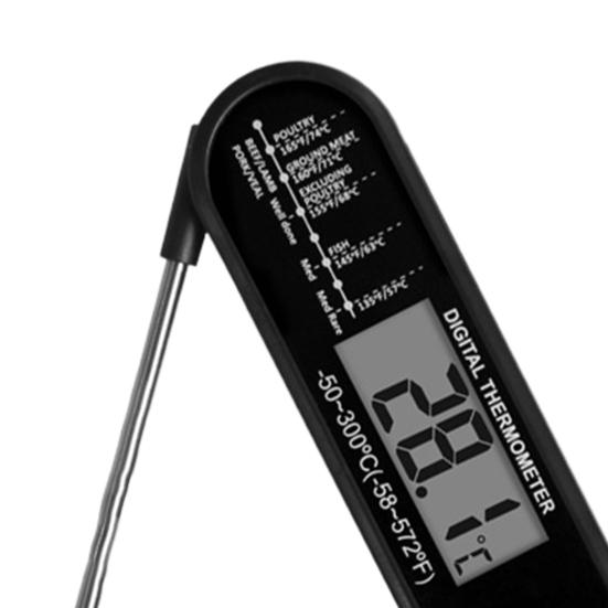 Food Thermometer Easy To Read Digital Meat Thermometer Waterproof Foldable Cooking Thermometer for Home Kitchen Adult Sex Wear