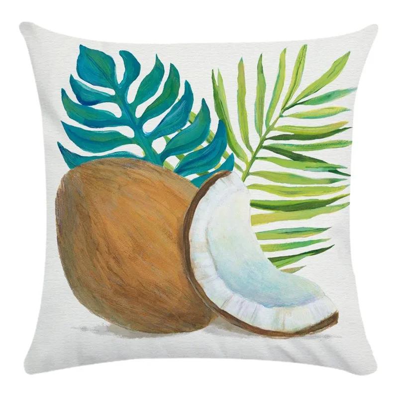 Тропическое растение Кокосовый узор Принт Супермягкая Наволочка-подушка Модный Домашний декор Чехол на подушку для сиденья в офисе