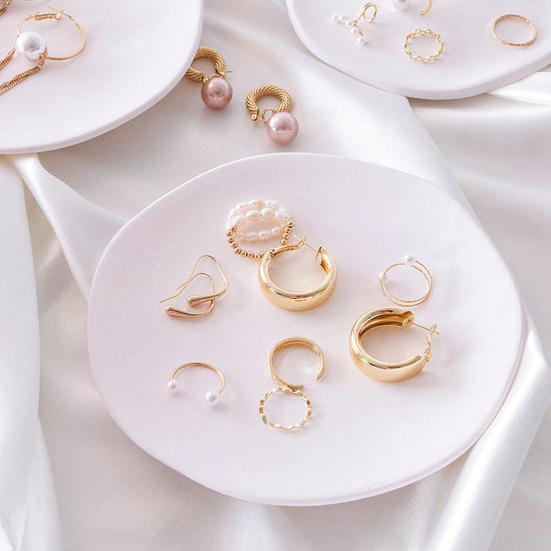 Креативный поднос для хранения нестандартных колец, демонстрационная тарелка для украшений, белая художественная гипсовая тарелка, домашний декор, реквизит для фотографий, чаши