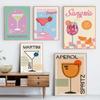 Cartoon Aperol Spritz Martini Margarita Posters And Print Canvas Painting Club Bar Shop Modern Home Decoration Gifts