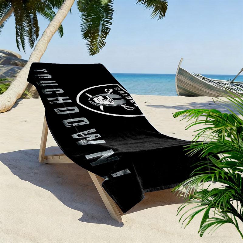 Raiders Print Beach Towel, Large Soft Quick Dry Towel for Beach Camping Swimming