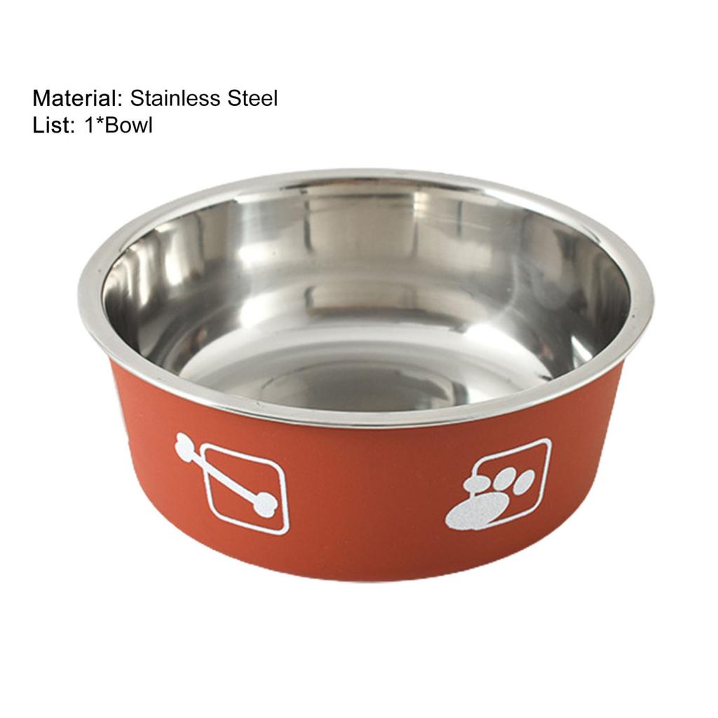 Pet Feeder Bowl Durable Non-slip Stainless Steel Thickened Dog Cat Food Bowl