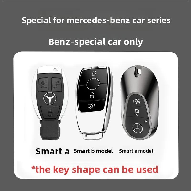 SFX1 Car Key Case Cover for Mercedes Benz 2022 C S Class W206 W223 S350 C260 C300 S400 S450 S500 TPU Shell Fob Holder Protector