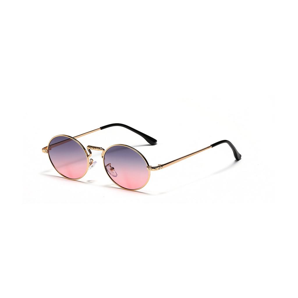 Metal Small Frame Glasses Round Street Shot Colored Sunglasses Female Best Man Prince Glasses Performance Sunglasses Female And Male