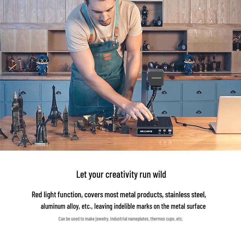 DAJA M4 Desktop Fiber Laser Engraver & Marker (Dual-Light) CN plug (adapter included)