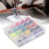 Colorful Sewing Threads with Plastic Sewing Machine Bobbins for Home Handwork Embroidery25 Grids