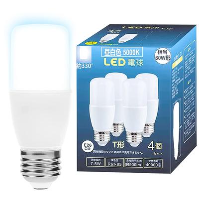 Светодиодные лампы GOHDLAMP Т-образной формы, цоколь E26, эквивалент 60 Вт, 7,5 Вт, дневной белый свет, 5000K, 1080 лм, всенаправленное освещение, заменяют лампы EFD25 и EFD15,