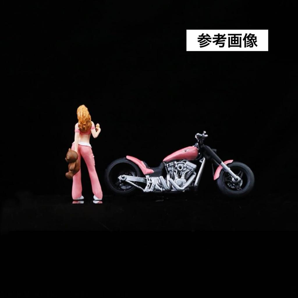Moreart Miniature Figure Bike Set MO222001 Model Girl Model Diorama Minicar 1/64 & [Used]