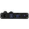 Switch Panel, 12-24V LED Dual USB Charger Voltmeter, Cigarette Lighter Power Outlet, 4 Hole