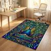 Pastel Floral Theme Soft Crystal Velvet Rug Custom Name & Text Print Non Slip Floor Rug for Bedroom Living Room