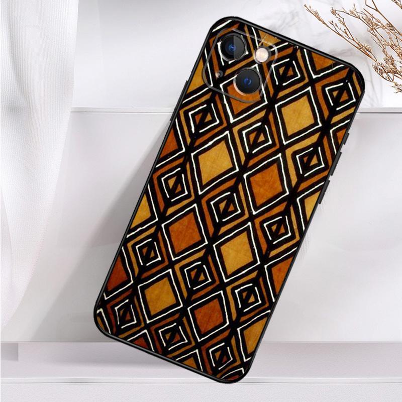 African Wax Print Design Case For iPhone 14 16 15 Pro Max 11 12 13 Mini 7 8 Plus X XR XS MAX Soft Shockproof Cover