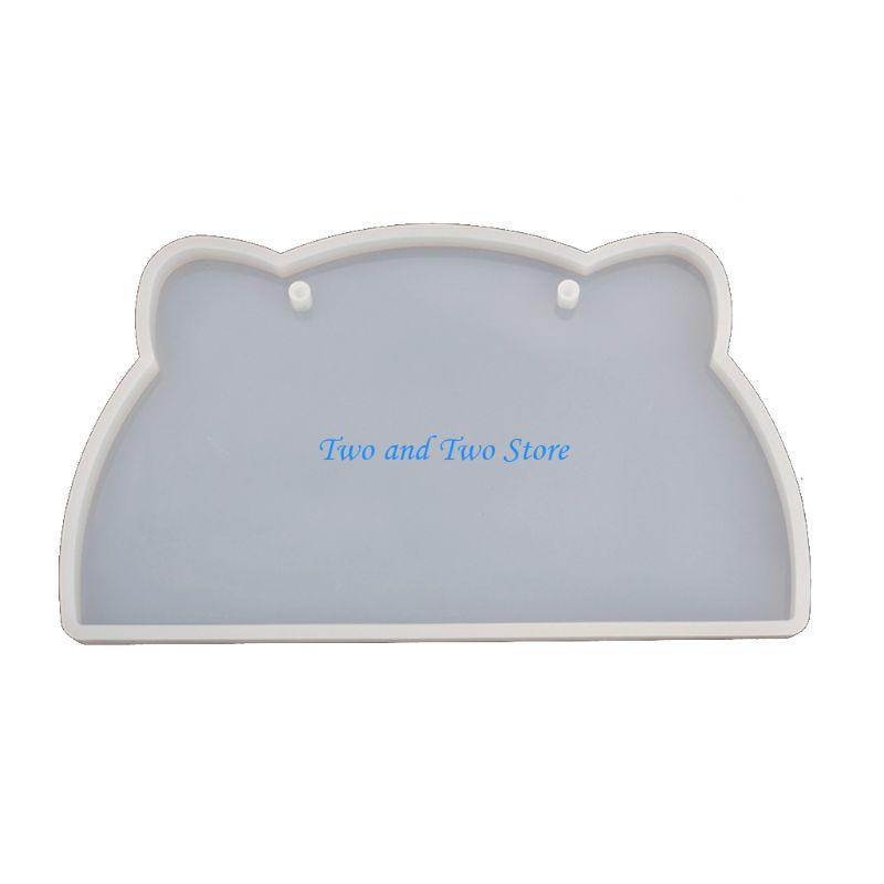 HX6F Silicone Molds for Resin Rectangle Doorplate Epoxy Crystal Mold DIY Tablet Pendant Door Hanging Welcome Sign Plate Craft