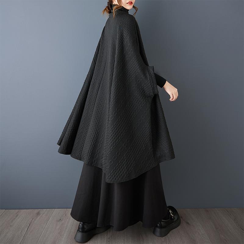 DIMANAF 2025 Осень Зима Большой Размер Рубашка Платье Женщины Длинный Рукав Винтаж Леди Свободный Топы Пуловер Черный