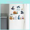 Pumpkin Cute Halloween Ghost And Witch Hat Living Room Home Decor Wall Stickers