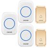 Wireless Waterproof Doorbell with Remote Control, 58 Tones & 4 Volume Levels, Memory Function, Long Range