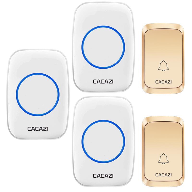 Wireless Waterproof Doorbell with Remote Control, 58 Tones & 4 Volume Levels, Memory Function, Long Range